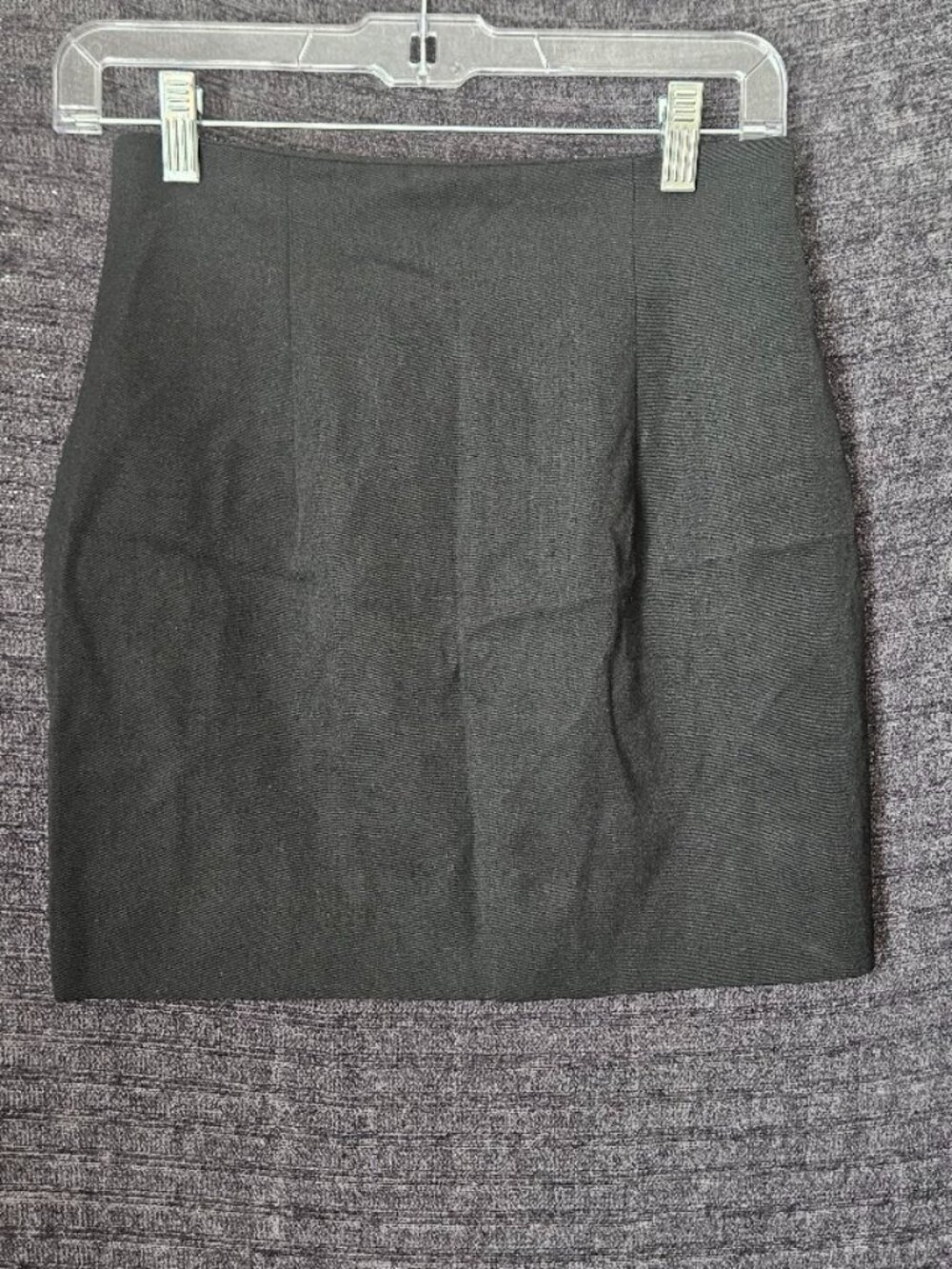Vintage Moschery Women's Black Wool Mini Skirt Size 4 100% Wool High Waist